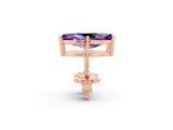 Rose gold Marquise Cut Amethyst Stud Earrings_24