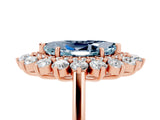 Rose gold Marquise Cut Aquamarine Floral Double Halo Engagement Ring with Prong Setting_67