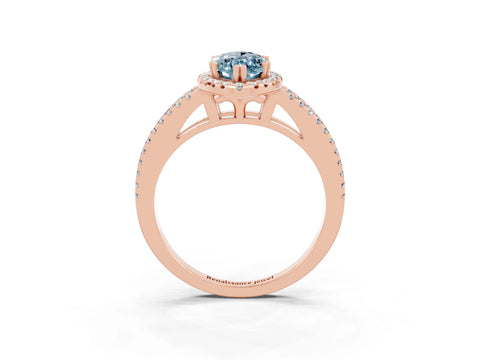Rose gold Marquise Cut Aquamarine Halo Split Shank Engagement Ring_15