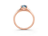 Rose gold Marquise Cut Aquamarine Solitaire Engagement Ring with Classic Band and Four-Prong Setting_27