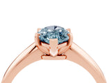 Rose gold Marquise Cut Aquamarine Solitaire Engagement Ring with Classic Band and Four-Prong Setting_28