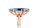 Rose gold Marquise Cut Aquamarine Solitaire Engagement Ring with Classic Band and Four-Prong Setting_29