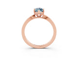 Rose gold Marquise Cut Aquamarine Solitaire Engagement Ring with Classic Band and Four-Prong Setting_47