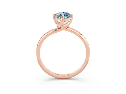 Rose gold Marquise Cut Aquamarine Solitaire Engagement Ring with Four-Prong Setting and Classic Band_15