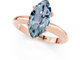 Rose gold Marquise Cut Aquamarine Solitaire Engagement Ring with Round Band and Four-Prong Setting_1