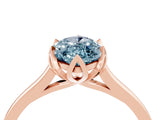 Rose gold Marquise Cut Aquamarine Solitaire Ring with Flower Prong Setting and Classic Band_41