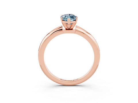Rose gold Marquise Cut Aquamarine Solitaire Ring with Six-Prong Setting and Classic Band_3