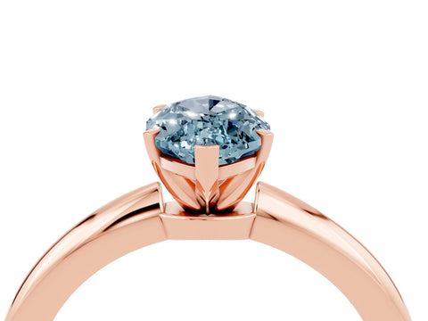 Rose gold Marquise Cut Aquamarine Solitaire Ring with Six-Prong Setting and Classic Band_4