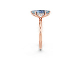 Rose gold Marquise Cut Aquamarine Solitaire Ring with Thin Band and Four-Prong Setting_14