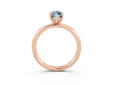 Rose gold Marquise Cut Aquamarine Solitaire Ring with Thin Band and Four-Prong Setting_15