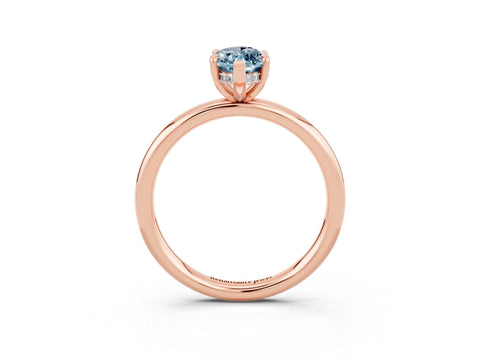 Rose gold Marquise Cut Aquamarine Solitaire Ring with Thin Band and Four-Prong Setting_15