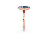 Rose gold Marquise Cut Aquamarine Solitaire Ring with Thin Band and Prong Setting_14