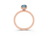 Rose gold Marquise Cut Aquamarine Solitaire Ring with Thin Band and Prong Setting_15