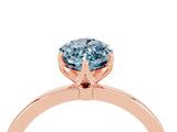 Rose gold Marquise Cut Aquamarine Solitaire Ring with Thin Band and Prong Setting_16