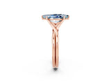 Rose gold Marquise Cut Aquamarine Solitaire Twist Band Prong Setting Ring_38