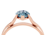 Rose gold Marquise Cut Aquamarine Solitaire Twist Band Prong Setting Ring_40