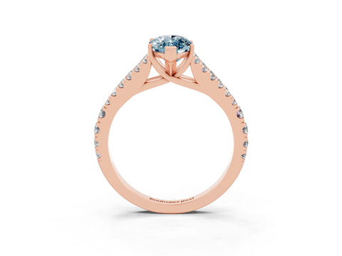 Rose gold Marquise Cut Aquamarine Split Shank Pavé Engagement Ring with Four-Prong Setting_15