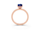 Rose gold Marquise Cut Blue Sapphire Solitaire Ring with Thin Band and Prong Setting_39