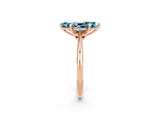 Rose gold Marquise Cut Blue Topaz Solitaire Engagement Ring with Classic Band and Four-Prong Setting_26