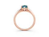 Rose gold Marquise Cut Blue Topaz Solitaire Engagement Ring with Classic Band and Four-Prong Setting_27