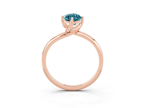 Rose gold Marquise Cut Blue Topaz Solitaire Engagement Ring with Four-Prong Setting and Classic Band_15