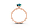Rose gold Marquise Cut Blue Topaz Solitaire Ring with Thin Band and Prong Setting_15