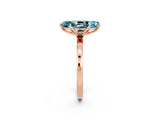 Rose gold Marquise Cut Blue Topaz Solitaire Ring with Thin Band and Prong Setting_26