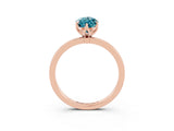 Rose gold Marquise Cut Blue Topaz Solitaire Ring with Thin Band and Prong Setting_27