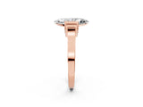 Rose gold Marquise Cut Brilliant Solitaire Diamond Ring with Channel Set Band and Bar Prong Setting_22