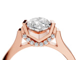 Rose gold Marquise Cut Brilliant Solitaire Diamond Ring with Channel Set Band and Bar Prong Setting_24