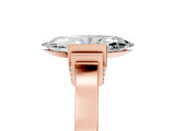 Rose gold Marquise Cut Brilliant Solitaire Diamond Ring with Channel Set Band and Bar Prong Setting_25