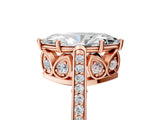 Rose gold Marquise Cut Cathedral Pave Diamond Engagement Ring with Six-Prong Setting_37