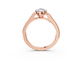 Rose gold Marquise Cut Channel Set Solitaire Engagement Ring with Four-Prong Setting_229