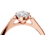 Rose gold Marquise Cut Channel Set Solitaire Engagement Ring with Four-Prong Setting_230