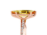Rose gold Marquise Cut Citrine Engagement Ring with Side Stone Accents and Four-Prong Setting_32