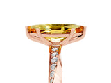 Rose gold Marquise Cut Citrine Engagement Ring with Side Stone Accents and Four-Prong Setting_65