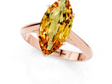 Rose gold Marquise Cut Citrine Solitaire Engagement Ring with Cathedral Setting and Four-Prong Mount_67