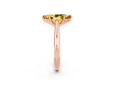 Rose gold Marquise Cut Citrine Solitaire Engagement Ring with Cathedral Setting and Four-Prong Mount_68
