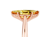 Rose gold Marquise Cut Citrine Solitaire Engagement Ring with Cathedral Setting and Four-Prong Mount_71