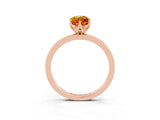 Rose gold Marquise Cut Citrine Solitaire Ring with Thin Band and Prong Setting_15