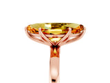 Rose gold Marquise Cut Citrine Solitaire Ring with Thin Band and Prong Setting_17