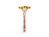 Rose gold Marquise Cut Citrine Solitaire Twist Band Prong Setting Ring_38