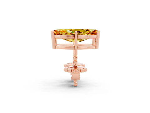 Rose gold Marquise Cut Citrine Stud Earrings_37