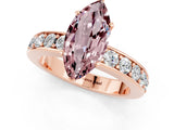 Rose gold Marquise Cut Cut Channel Set Diamond Engagement Ring with Four-Prong Setting_1