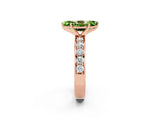 Rose gold Marquise Cut Cut Channel Set Diamond Engagement Ring with Four-Prong Setting_2