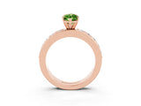 Rose gold Marquise Cut Cut Channel Set Diamond Engagement Ring with Four-Prong Setting_3
