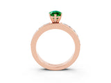Rose gold Marquise Cut Cut Channel Set Diamond Engagement Ring with Four-Prong Setting_3