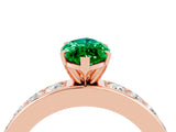 Rose gold Marquise Cut Cut Channel Set Diamond Engagement Ring with Four-Prong Setting_4