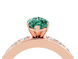Rose gold Marquise Cut Cut Channel Set Diamond Engagement Ring with Four-Prong Setting_4