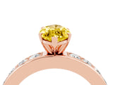 Rose gold Marquise Cut Cut Channel Set Diamond Engagement Ring with Four-Prong Setting_4